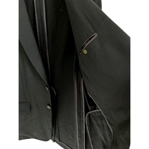 Paul Stuart Mens Classic Black Wool Suit Jacket 2 Button Notch Lapel Blazer Size - Picture 9 of 9